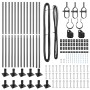 Posts de cerca con placas base 13 pcs Ø32mm 83,5cm de acero galvanizado | Foro24.es | Tu tienda online para hogar, jardín y más Foro24.es