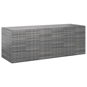 Trunk for garden cushions gray PE rattan 291x100.5x104 cm by vidaXL, Outdoor storage boxes - Ref: Foro24-317237, Price: 492,8...