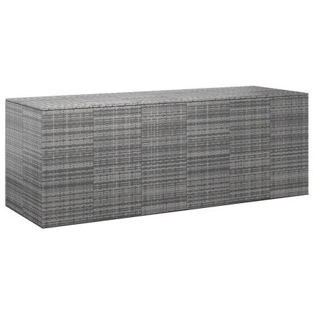 Trunk for garden cushions gray PE rattan 291x100.5x104 cm by vidaXL, Outdoor storage boxes - Ref: Foro24-317237, Price: 492,8...