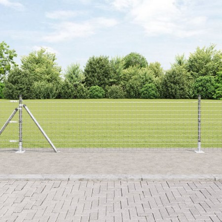 Postes de valla con placas base 7 pcs Ø32mm 70cm acero galvanizado | Foro24.es | Tu tienda online para hogar, jardín y más Foro24.es