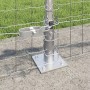 Postes de valla con placas base 7 pcs Ø32mm 70cm acero galvanizado | Foro24.es | Tu tienda online para hogar, jardín y más Foro24.es