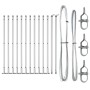 Postes de Cerca con Placas Base 13 pcs Ø32mm 90cm Acero Galvanizado | Foro24.es | Tu tienda online para hogar, jardín y más Foro24.es