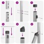 Postes de Cerca con Placas Base 7 pcs Ø32mm 78,5cm Acero Galvanizado | Foro24.es | Tu tienda online para hogar, jardín y más Foro24.es