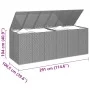 Trunk for garden cushions gray PE rattan 291x100.5x104 cm by vidaXL, Outdoor storage boxes - Ref: Foro24-317237, Price: 492,8...