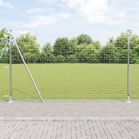 Posts de Cerca con Placas de Base 13 pcs Ø32mm 88,5cm Acero Galvanizado | Foro24.es | Tu tienda online para hogar, jardín y más Foro24.es