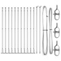 Posts de Cerca con Placas de Base 13 pcs Ø32mm 88,5cm Acero Galvanizado | Foro24.es | Tu tienda online para hogar, jardín y más Foro24.es