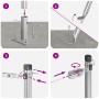 Posts de Cerca con Placas de Base 13 pcs Ø32mm 88,5cm Acero Galvanizado | Foro24.es | Tu tienda online para hogar, jardín y más Foro24.es