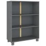 HAMAR solid dark grey pine wood shelf 85x35x112 cm by vidaXL, Bookcases and shelves - Ref: Foro24-340486, Price: 91,36 €, Dis...