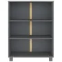 HAMAR solid dark grey pine wood shelf 85x35x112 cm by vidaXL, Bookcases and shelves - Ref: Foro24-340486, Price: 91,36 €, Dis...
