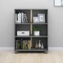 HAMAR solid dark grey pine wood shelf 85x35x112 cm by vidaXL, Bookcases and shelves - Ref: Foro24-340486, Price: 91,36 €, Dis...