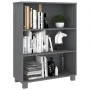 HAMAR Massivholzregal HAMAR dunkelgrau Kiefer 85x35x112 cm von vidaXL, Bücherregale und Regale - Ref: Foro24-340486, Preis: 9...