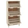 Zapatero HAMAR madera pino maciza marrón miel 59,5x35x117 cm de vidaXL, Zapateros y organizadores de calzado - Ref: Foro24-34...