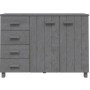 HAMAR sideboard made of solid dark gray pine wood 113x40x80 cm by vidaXL, Sideboards - Ref: Foro24-340446, Price: 168,93 €, D...