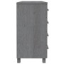HAMAR sideboard made of solid dark gray pine wood 113x40x80 cm by vidaXL, Sideboards - Ref: Foro24-340446, Price: 168,93 €, D...