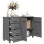HAMAR Sideboard Massivholz Kiefer dunkelgrau 113x40x80 cm von vidaXL, Sideboards - Ref: Foro24-340446, Preis: 166,52 €, Rabat...