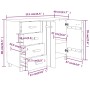 HAMAR sideboard made of solid dark gray pine wood 113x40x80 cm by vidaXL, Sideboards - Ref: Foro24-340446, Price: 168,93 €, D...
