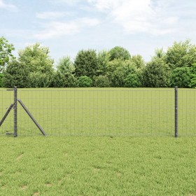 Valla Euro Gris 0.6x25 m Acero by , fence panels - Ref: Foro24-42004531, Price: 61,25 €, Discount: %