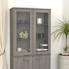HAMAR top sideboard solid pine light gray 85x35x100 cm by vidaXL, Sideboards - Ref: Foro24-340507, Price: 145,77 €, Discount: %