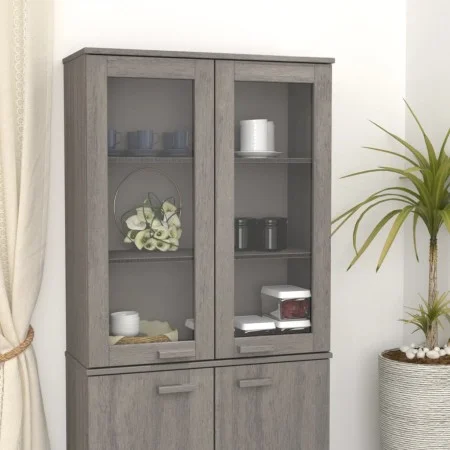 HAMAR top sideboard solid pine light gray 85x35x100 cm by vidaXL, Sideboards - Ref: Foro24-340507, Price: 145,77 €, Discount: %