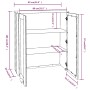 Aparador superior HAMAR pino macizo gris claro 85x35x100 cm de vidaXL, Aparadores - Ref: Foro24-340507, Precio: 133,57 €, Des...