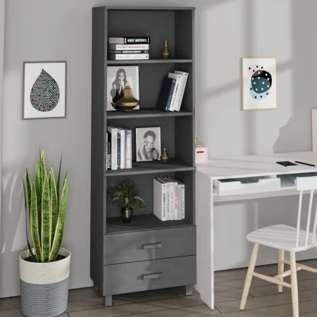 Sideboard HAMAR Massivholz Kiefer dunkelgrau 60x35x180 cm von vidaXL, Sideboards - Ref: Foro24-340490, Preis: 131,70 €, Rabat...