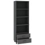 Aparador HAMAR madera maciza de pino gris oscuro 60x35x180 cm de vidaXL, Aparadores - Ref: Foro24-340490, Precio: 133,37 €, D...