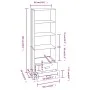 Sideboard HAMAR Massivholz Kiefer dunkelgrau 60x35x180 cm von vidaXL, Sideboards - Ref: Foro24-340490, Preis: 131,70 €, Rabat...