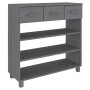Dark gray solid pine wood console table 90x35x90 cm by vidaXL, Side tables - Ref: Foro24-340466, Price: 103,01 €, Discount: %