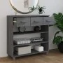 Dark gray solid pine wood console table 90x35x90 cm by vidaXL, Side tables - Ref: Foro24-340466, Price: 101,71 €, Discount: %