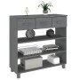 Dark gray solid pine wood console table 90x35x90 cm by vidaXL, Side tables - Ref: Foro24-340466, Price: 101,71 €, Discount: %