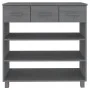 Dark gray solid pine wood console table 90x35x90 cm by vidaXL, Side tables - Ref: Foro24-340466, Price: 101,71 €, Discount: %