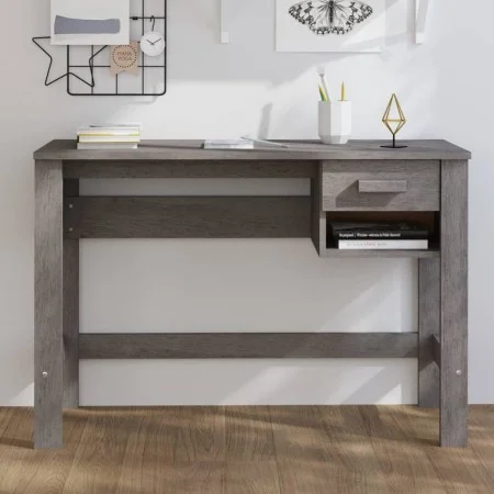 Schreibtisch HAMAR Massivholz Kiefer hellgrau 110x40x75 cm von vidaXL, Schreibtische - Ref: Foro24-340459, Preis: 77,43 €, Ra...