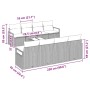 Conjunto de sofá de jardín 7 pcs Gris claro 55 x 55 x 37 cm