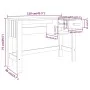 Schreibtisch HAMAR Massivholz Kiefer hellgrau 110x40x75 cm von vidaXL, Schreibtische - Ref: Foro24-340459, Preis: 77,43 €, Ra...