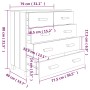 HAMAR Sideboard aus massivem Kiefernholz, honigbraun, 79 x 40 x 80 cm von vidaXL, Sideboards - Ref: Foro24-340420, Preis: 119...