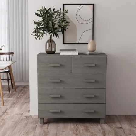 HAMAR Sideboard aus massivem hellgrauem Kiefernholz 79x40x80 cm von vidaXL, Sideboards - Ref: Foro24-340423, Preis: 120,95 €,...