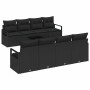 Conjunto de sofá de jardín 7 pcs Negro 55 x 55 x 37 cm