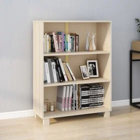 HAMAR solid pine wood bookshelf in honey brown color, 85x35x112 cm. by vidaXL, Bookcases and shelves - Ref: Foro24-340484, Pr...