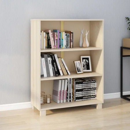 HAMAR solid pine wood bookshelf in honey brown color, 85x35x112 cm. by vidaXL, Bookcases and shelves - Ref: Foro24-340484, Pr...