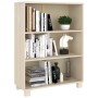 HAMAR solid pine wood bookshelf in honey brown color, 85x35x112 cm. by vidaXL, Bookcases and shelves - Ref: Foro24-340484, Pr...