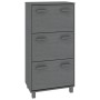 HAMAR Schuhregal aus massivem dunkelgrauem Kiefernholz 59,5 x 35 x 117 cm von vidaXL, Schuhregale und Schuhorganisatoren - Re...