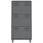 HAMAR shoe rack solid dark gray pine wood 59.5x35x117 cm by vidaXL, Shoe racks and shoe organizers - Ref: Foro24-340514, Pric...