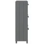 HAMAR shoe rack solid dark gray pine wood 59.5x35x117 cm by vidaXL, Shoe racks and shoe organizers - Ref: Foro24-340514, Pric...