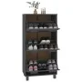 HAMAR shoe rack solid dark gray pine wood 59.5x35x117 cm by vidaXL, Shoe racks and shoe organizers - Ref: Foro24-340514, Pric...