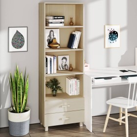 HAMAR sideboard solid pine wood honey brown 60x35x180 cm by vidaXL, Sideboards - Ref: Foro24-340488, Price: 157,34 €, Discoun...