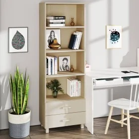 HAMAR sideboard solid pine wood honey brown 60x35x180 cm by vidaXL, Sideboards - Ref: Foro24-340488, Price: 155,03 €, Discoun...