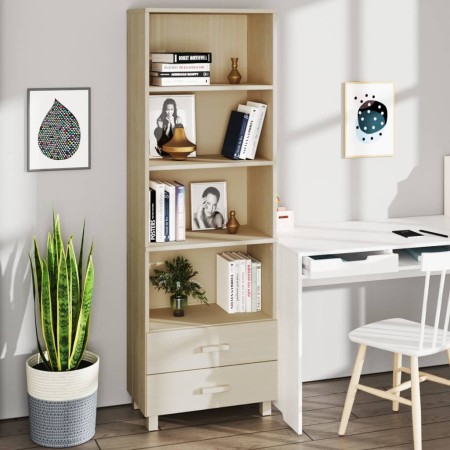 HAMAR sideboard solid pine wood honey brown 60x35x180 cm by vidaXL, Sideboards - Ref: Foro24-340488, Price: 157,34 €, Discoun...