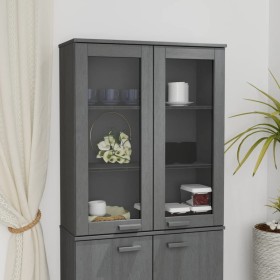 Aparador superior HAMAR pino macizo gris oscuro 85x35x100 cm de vidaXL, Aparadores - Ref: Foro24-340506, Precio: 144,17 €, De...
