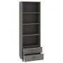 Aparador HAMAR madera maciza de pino gris claro 60x35x180 cm de vidaXL, Aparadores - Ref: Foro24-340491, Precio: 131,79 €, De...