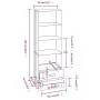 HAMAR Sideboard aus massivem hellgrauem Kiefernholz 60x35x180 cm von vidaXL, Sideboards - Ref: Foro24-340491, Preis: 131,81 €...